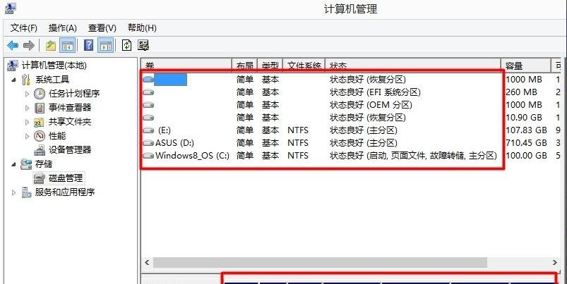 Win8硬盘分区方法，使用磁盘管理工具